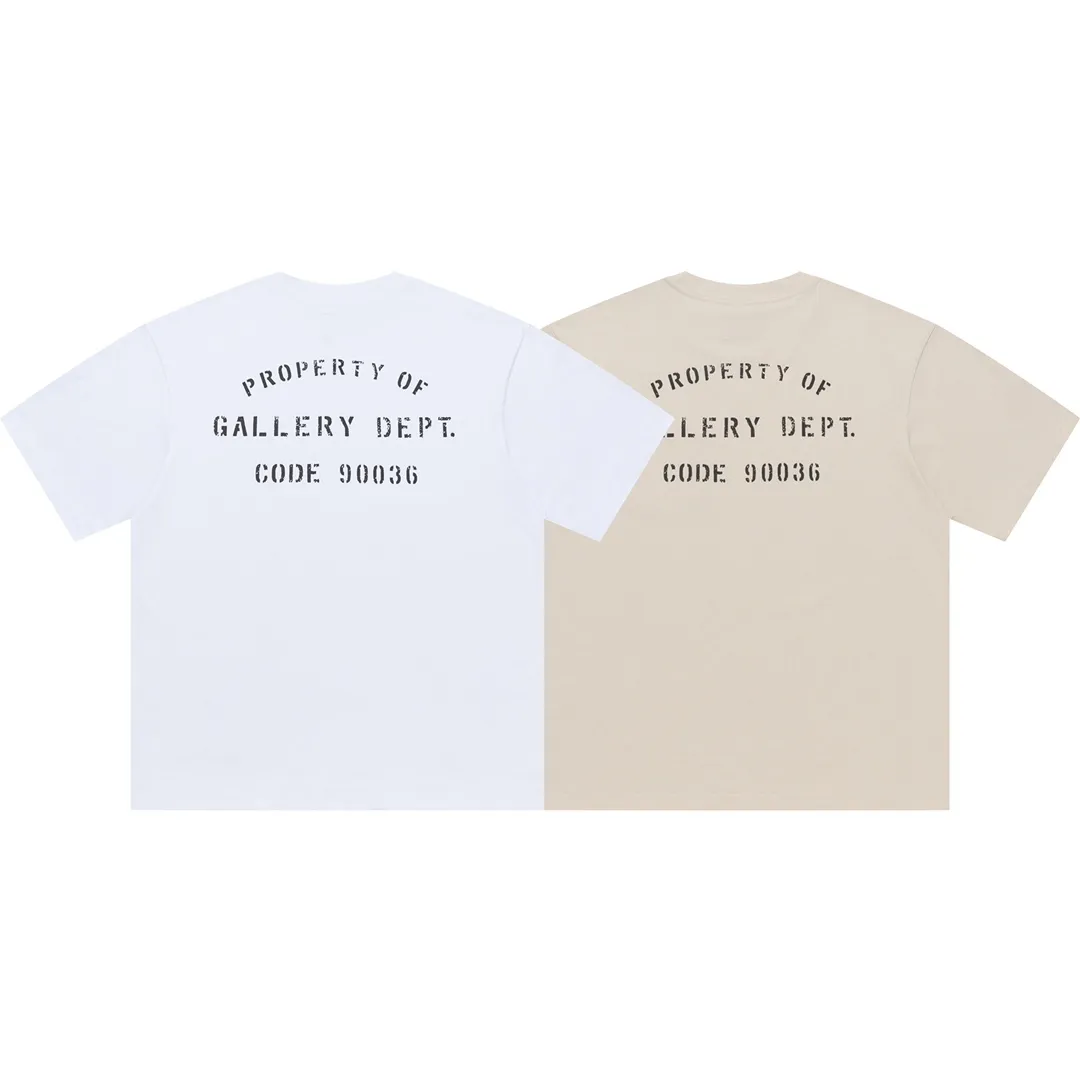 Model D140 Gallery dept American fashion brand pocket print high street short-sleeved T-shirt, front pocket ten print. Shrunk and shaped, soft, comfortable and breathable, no pilling, no fading and no deformation, S to XL, p106
